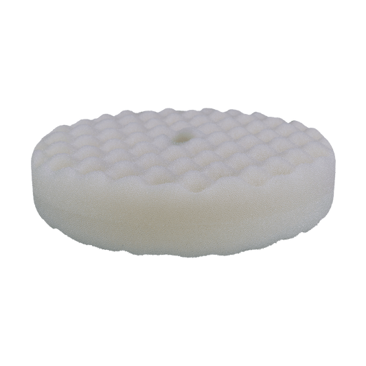 899SP - 8" White Coarse Foam Double Sided Snap Pad - Cutting
