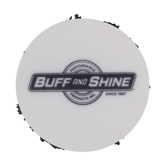 392MFP-BK - 3" URO Fiber® Microfiber Pad (Black Fibers) White Foam Interface - Finishing