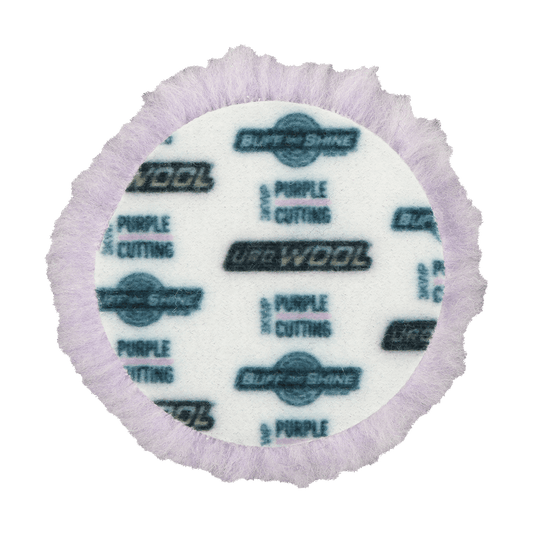 3KWP - 3" Purple 100% Knitted Wool Blend URO Wool® Pad - Cutting