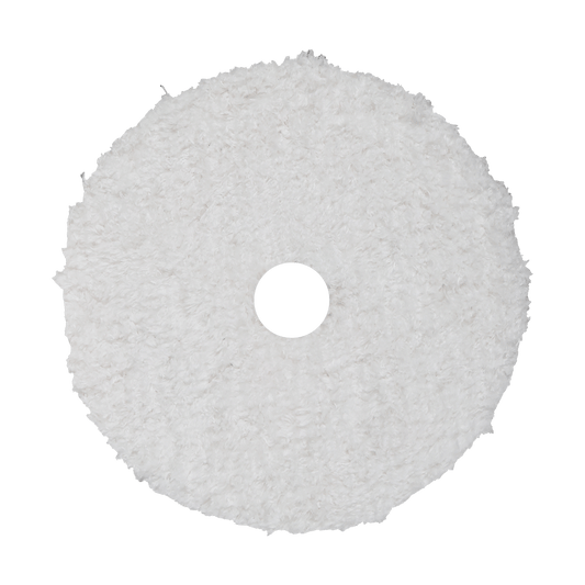 512MFP - 5" URO Fiber® Microfiber Pad (White Fibers) Light Blue Foam Interface (Edge Bevel) - Cutting