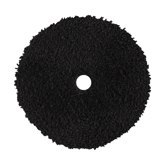 592MFP-BK - 5" URO Fiber® Microfiber Pad (Black Fibers) White Foam Interface - Finishing