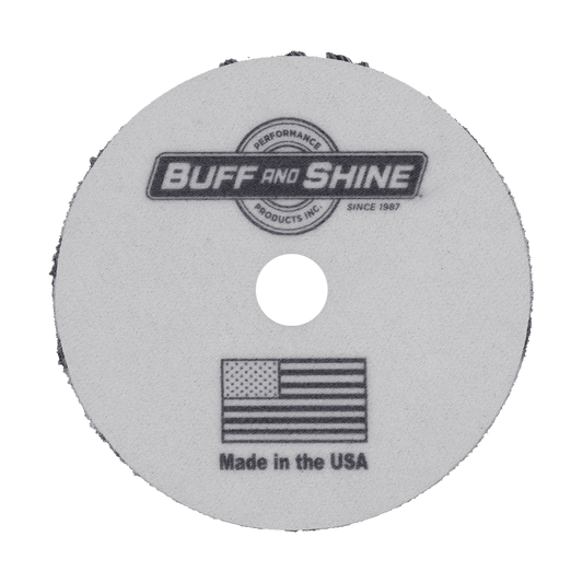 592MFP-BK - 5" URO Fiber® Microfiber Pad (Black Fibers) White Foam Interface - Finishing