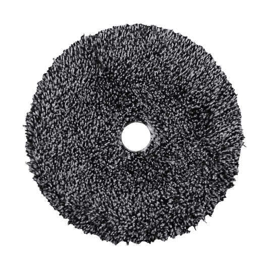 592MFP - 5" URO Fiber® Microfiber Pad (Black/White Fibers) White Foam Interface - Cutting