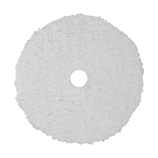 612MFP - 6" URO Fiber® Microfiber Pad (White Fibers) Light Blue Foam Interface (Edge Bevel) - Cutting