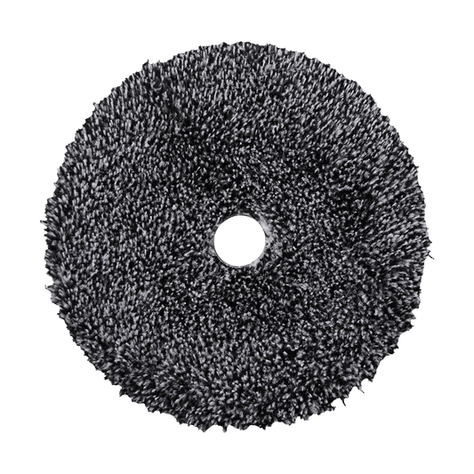692MFP - 6" URO Fiber® Microfiber Pad (Black/White Fibers) White Foam Interface - Cutting