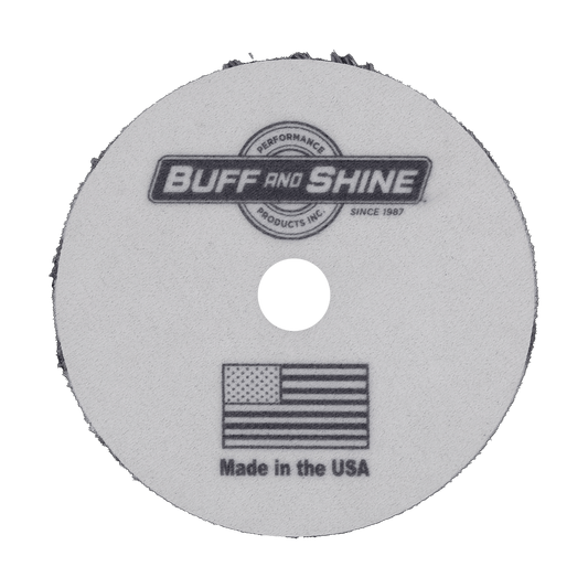 692MFP - 6" URO Fiber® Microfiber Pad (Black/White Fibers) White Foam Interface - Cutting