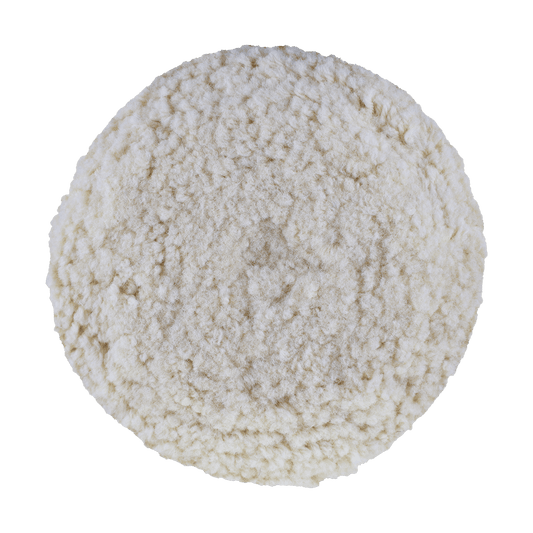 7502GT - 7.5" 100% Natural Wool (4 Ply Twist) Grip Wool Pad with Center Tee - Cutting