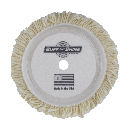 7502G - 7.5" 100% Natural Wool (4 Ply Twist) Grip Wool Pad - Cutting