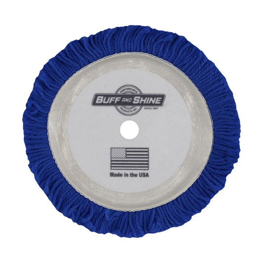 7503BG - 7.5" 100% Blue Wool (4 Ply Twist) Grip Wool Pad - Cutting