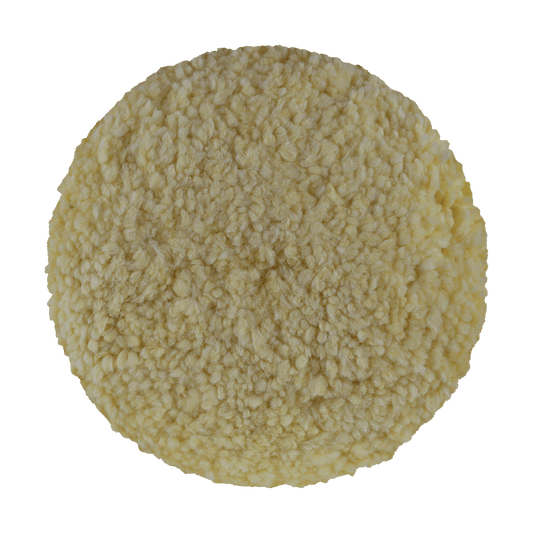 7503GYS - 7.5" Yellow Wool Blend (Single Ply) Grip Wool Pad - Soft Polishing