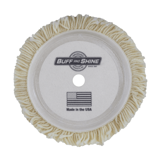 7504G - 7.5" 100% Natural Wool (4 Ply Twist) Grip Wool Pad - Cutting