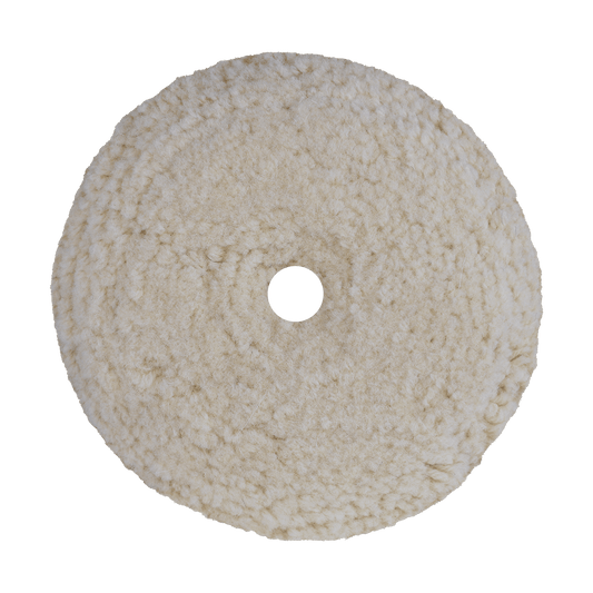 7504N - 7.5" 100% Natural Wool (4 Ply Twist) Bolt-On Wool Pad - Cutting