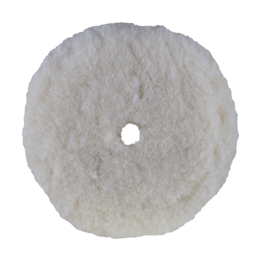 7510G - 7.5" White Knitted Wool Blend Grip Wool Pad - Finishing