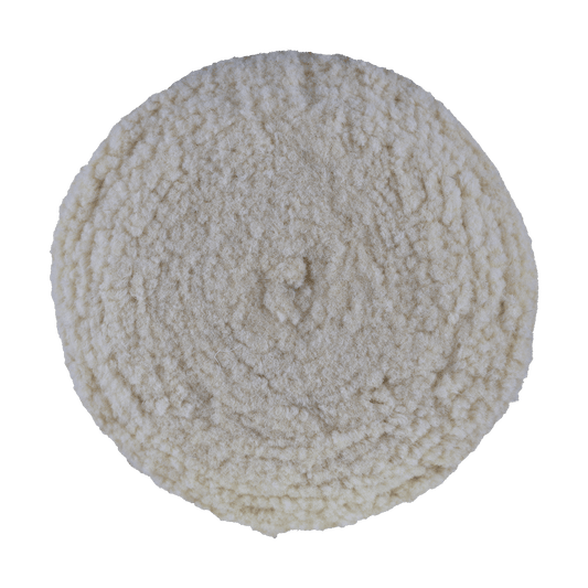 752R - 7.5" 100% Natural Wool (4 Ply Twist) Grip Wool Pad with Center Ring - Cutting