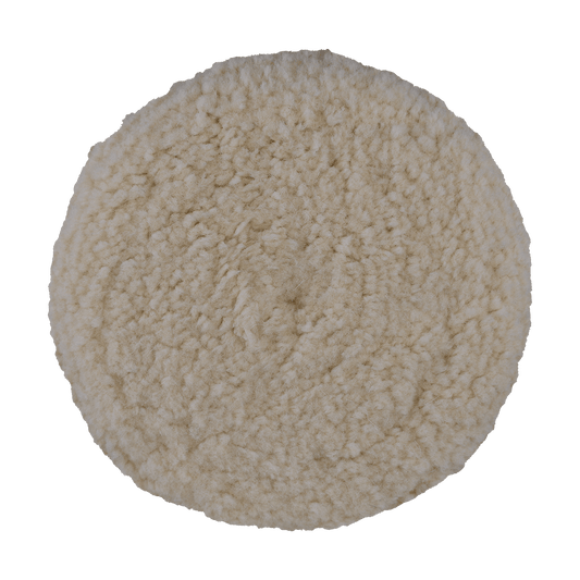 803N - 8" 100% Natural Wool (4 Ply Twist) Double Sided Wool Pad - Cutting