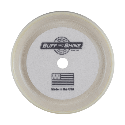 8529G - 8" White Soft Curved Edge Foam Pad - Final Finishing