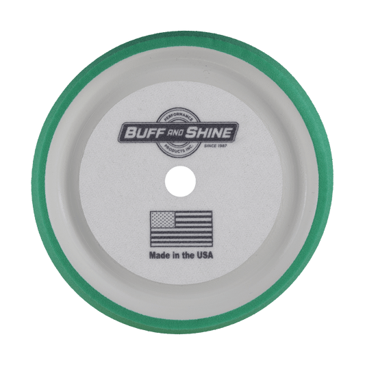8540G - 8" Green Soft Curved Edge Foam Pad - Medium Cut