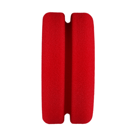 B-RFA452 - Red Foam Applicator with Notched Center (Bulk) - 4.5" x 2"